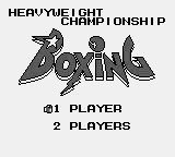 Heavyweight Championship Boxing Title Screen